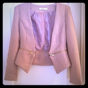 Tan and Gold Zip Blazer